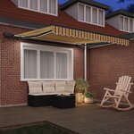 vidaXL Auvent Rétractable Multicolore 350 x 250 cm tissu