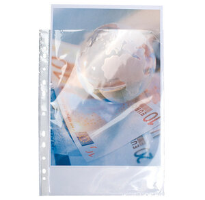 Etui de 100 pochettes perforées polypropylène lisse haute résistance 9/100e - A4 - Cristal EXACOMPTA
