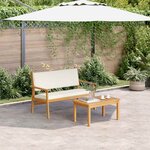 vidaXL Banc de jardin avec coussin Marron Bois d'acacia massif