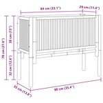 vidaXL Jardinière surélevée Marron 90 x 35 x 70 cm Bambou