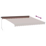 vidaXL Auvent manuel rétractable avec LED marron 400x300 cm