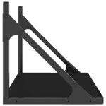 vidaXL Étagères murales 2 Pièces noir 60x25x25 5 cm bois d'ingénierie