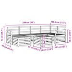 vidaXL Ensemble de canapés d'extérieur 7 pc Naturel Polyester