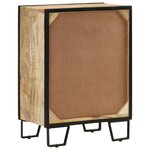vidaXL Buffet et 2 tiroirs 53x31x72 cm bois massif de manguier et fer