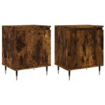 vidaXL Tables de chevet 2 Pièces chêne fumé 40x30x50 cm bois d'ingénierie