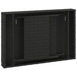 vidaXL Table d'appoint pliable noir 60x40x38 cm résine tressée