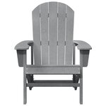 vidaXL Chaise Adirondack Gris Clair 74x82x91 cm HDPE