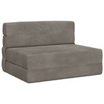 vidaXL Canapé-lit pliable Gris clair 70 x 72 x 60 cm Tissu