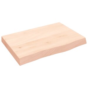 vidaXL Dessus de table 60x40x(2-6) cm bois de chêne massif non traité