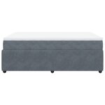 vidaXL Sommier à lattes de lit et matelas Gris foncé 140x200cm Velours