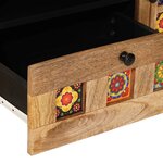 vidaXL Meuble TV Naturel 105 x 33 5 x 46 cm Bois de mangue massif