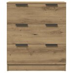 vidaXL Buffets 3 Pièces chêne artisanal 60x30x70 cm bois d'ingénierie