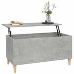 vidaXL Table basse Gris béton 90x44 5x45 cm Bois d'ingénierie