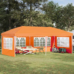 vidaXL Tente de fête pop-up 575 x 289 x 245 cm Orange