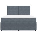 vidaXL Sommier à lattes de lit et matelas Gris foncé 180x200cm Velours