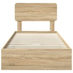 vidaXL Lit de Rangement Chêne Sonoma 90 x 190 cm Bois d'ingénierie
