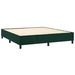 vidaXL Sommier à lattes de lit et matelas Vert foncé 180x200cm Velours