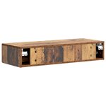 vidaXL Table d'appoint murale Bois ancien 87 5 x 34 5 x 17 cm