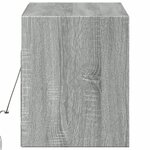 vidaXL Meuble TV mural avec lumières LED sonoma gris 100x31x35 cm