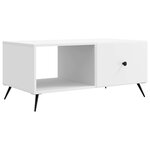 vidaXL Table basse Blanc 90 x 50 x 40 cm Bois d'ingénierie