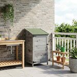 vidaXL Abri de jardin Gris 59 x 56 x 113 5 cm Bois d'ingénierie