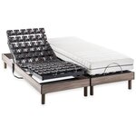 Ensemble matelas + sommier relaxation électrique - 2 x 90 x 200 cm - Matelas ressorts ensachés