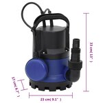 vidaXL Pompe submersible électrique pour eaux usées de jardin 400 W