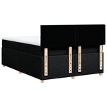 vidaXL Sommier à lattes de lit avec matelas Noir 160x200 cm Tissu