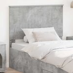 vidaXL Tête de lit Gris béton 100 cm Bois d'ingénierie