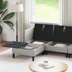 vidaXL Ensemble de meubles pour le salon 6 Pièces Gris clair Tissu