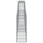 vidaXL Paniers à gabions arqués 8 Pièces 400x30x80/100 cm Fer galvanisé