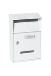 Boîte aux Lettres en Acier Up D-2006/W Fenêtres Transparentes Blanc