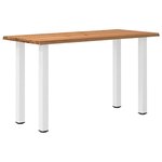 vidaXL Table de bar rectangulaire en chêne massif avec bords naturels 180 x 80 x 92 cm