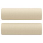 vidaXL Ensemble de canapés 3 Pièces avec coussins crème tissu