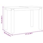 vidaXL Table à manger Panama 117x60x75 cm bois massif de pin