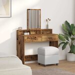 vidaXL Coiffeuse Bois Ancien 100 x 41 x 140 cm Bois d'ingénierie