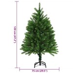 vidaXL Arbre de Noël artificiel aiguilles réalistes 120 cm vert