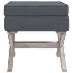 Tabouret de rangement 45 x 45 x 49 cm velours gris foncé 02_0010869