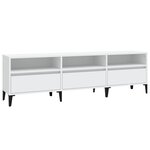vidaXL Meuble TV blanc 150x30x44 5 cm bois d'ingénierie