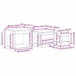 vidaXL Table basse 3 Pièces Chêne noir Bois d'ingénierie