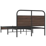 vidaXL Cadre de lit sans matelas 140x190 cm chêne marron