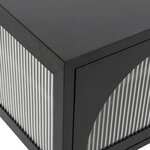 vidaXL Meuble TV noir 105x35x50 cm verre et acier