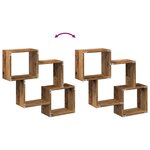 vidaXL Armoire murale 78x18x71 cm vieux bois bois d'ingénierie