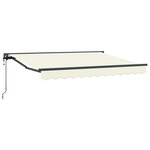 vidaXL Auvent rétractable électrique Crème 3 x 2 m