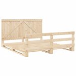 vidaXL Cadre de lit sans matelas avec tête de lit 200x200 cm