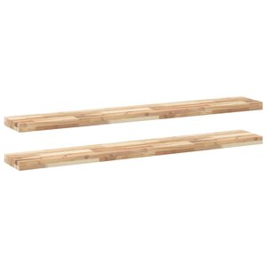 vidaXL Étagères flottantes 2 Pièces 140x20x4 cm acacia massif non traité