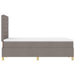 vidaXL Lit à ressorts avec matelas Taupe 120 x 190 cm tissu