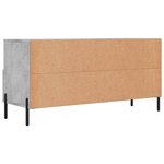 vidaXL Meuble TV gris béton 102x36x50 cm bois d'ingénierie