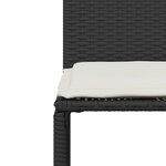 vidaXL Ensemble à manger de jardin coussins 7 Pièces noir résine tressée