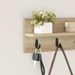 vidaXL Porte-manteau mural Chêne Sonoma 40 x 10 5 x 18 cm